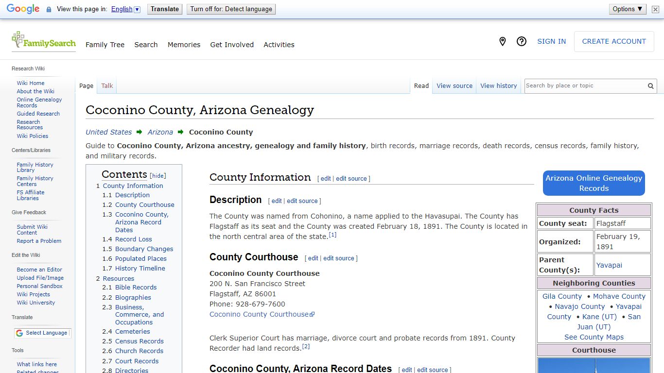 Coconino County, Arizona Genealogy • FamilySearch